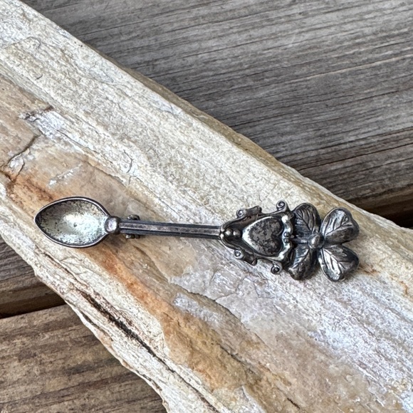 Vintage Sterling Silver Spoon Brooch - Picture 1 of 3